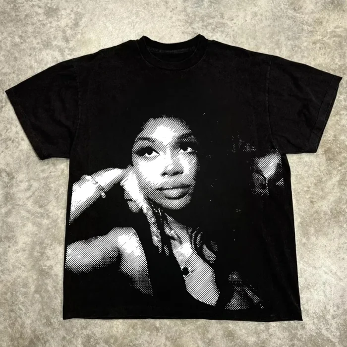 Graphic T-shirt Men Women Vintage Top Hip Hop Streetwear Oversized Tshirt Short Sleeve Casual Clothing Summer Fashion Trendy Tee