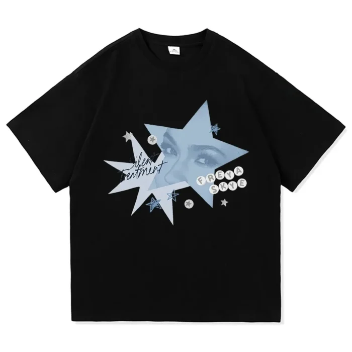 Freya Skye Stars Align Tour Poster Graphic Print T-shirt Men Women Harajuku High-street Wind Cotton Top Oversized Summer New Tee